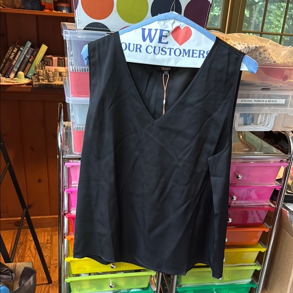 Quince Washable Stretch Silk Sleeveless Blouse - Picture 3 of 5